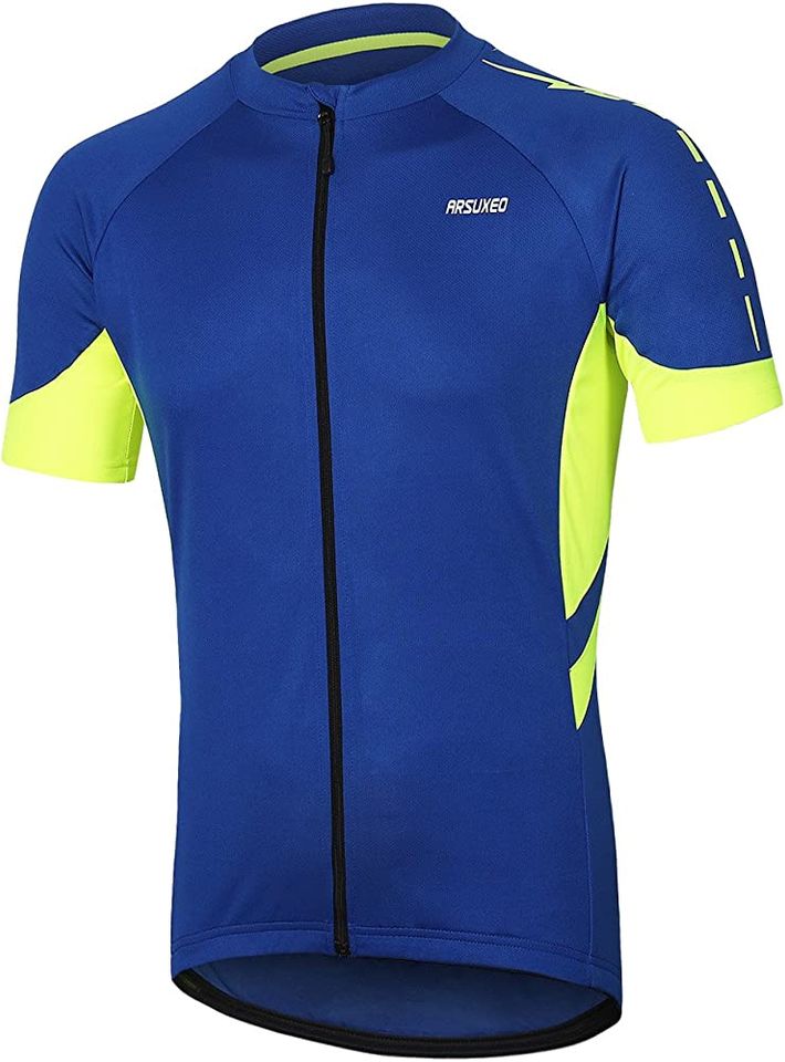 ARSUXEO Men's Short Sleeve Cycling Jersey