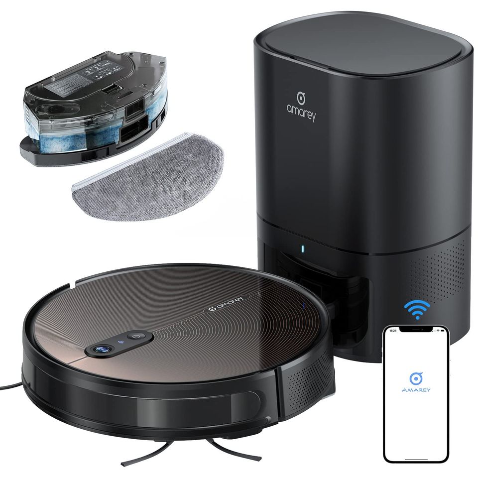 Robot vacuum cleaners with self-emptying bins