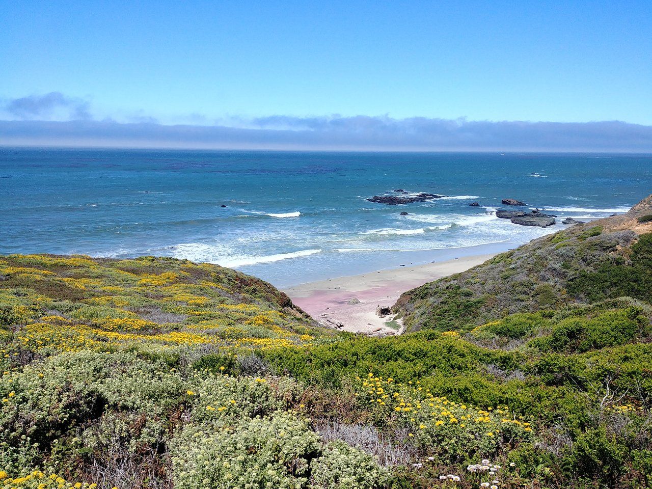 Andrew Molera State Park beach from Spring Trail
