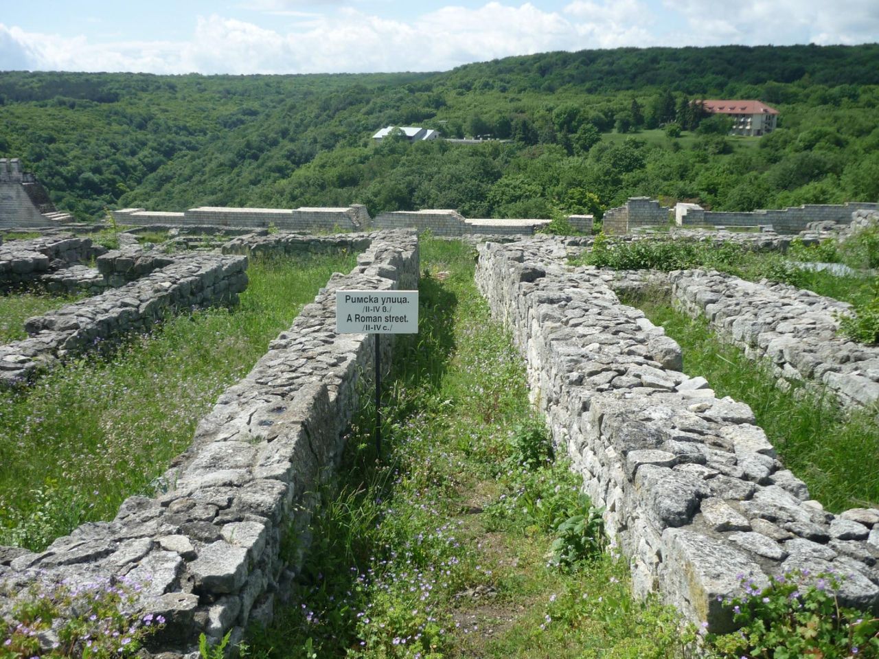 Roman street ruins in Shumen fortress